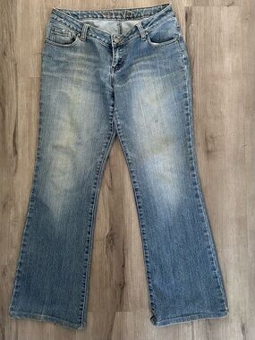 Seductions Jeans Classic Light Blue Embellished Straight Leg Jeans 9